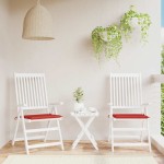 vidaXL Perne scaune de grădină 2 buc. roșu 50x50x4 cm țesătură Oxford vidaXL Perne scaune de grădină 2 buc. roșu 50x50x4 cm țesătură Oxford