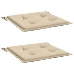 vidaXL Perne scaune de grădină 2 buc. bej 50x50x4 cm țesătură Oxford vidaXL Perne scaune de grădină 2 buc. bej 50x50x4 cm țesătură Oxford