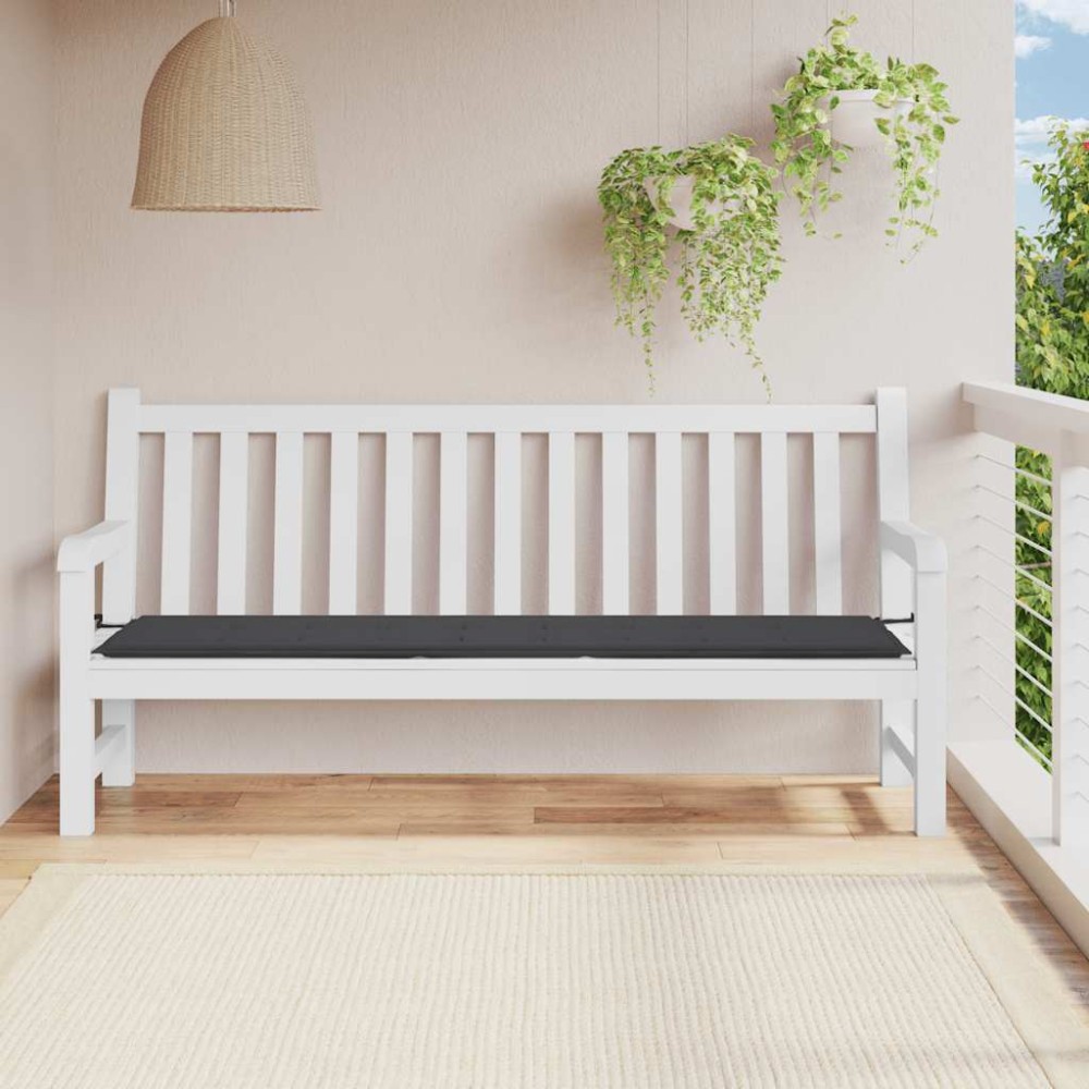 vidaXL Pernă de bancă de grădină antracit 200x50x4 cm textil oxford