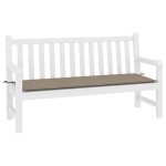 vidaXL Pernă de bancă de grădină, gri taupe, 200x50x4 cm textil oxford vidaXL Pernă de bancă de grădină, gri taupe, 200x50x4 cm textil oxford