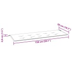 vidaXL Pernă de bancă de grădină, negru, 150x50x4 cm, textil oxford vidaXL Pernă de bancă de grădină, negru, 150x50x4 cm, textil oxford