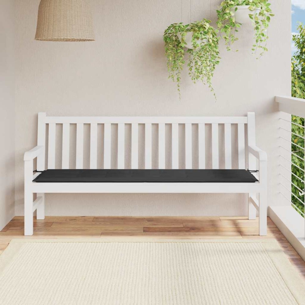 vidaXL Pernă de bancă de grădină, negru, 180x50x4 cm, textil oxford