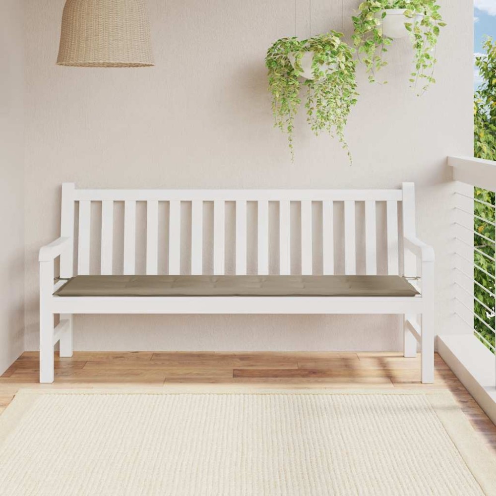 vidaXL Pernă de bancă de grădină gri taupe, 180x50x4 cm, textil oxford