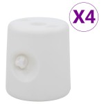 vidaXL Greutăți pentru pavilion, 4 buc., alb, PE vidaXL Greutăți pentru pavilion, 4 buc., alb, PE