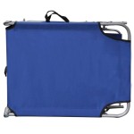 vidaXL Șezlong pliabil cu copertină, albastru, aluminiu vidaXL Șezlong pliabil cu copertină, albastru, aluminiu