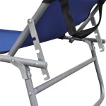 vidaXL Șezlong pliabil cu copertină, albastru, aluminiu vidaXL Șezlong pliabil cu copertină, albastru, aluminiu