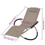 vidaXL Șezlong geometric de exterior, gri taupe, oțel vidaXL Șezlong geometric de exterior, gri taupe, oțel