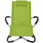 vidaXL Șezlong geometric de exterior, verde, oțel vidaXL Șezlong geometric de exterior, verde, oțel