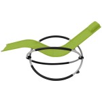 vidaXL Șezlong geometric de exterior, verde, oțel vidaXL Șezlong geometric de exterior, verde, oțel