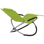 vidaXL Șezlong geometric de exterior, verde, oțel vidaXL Șezlong geometric de exterior, verde, oțel