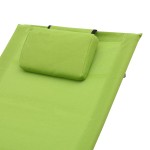 vidaXL Șezlong cu pernă, verde, textilenă