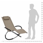 vidaXL Șezlong pentru copii, gri taupe, oțel vidaXL Șezlong pentru copii, gri taupe, oțel