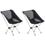 vidaXL Scaune camping pliabile cu husă, 2 buc., 54x50x65 cm, aluminiu vidaXL Scaune camping pliabile cu husă, 2 buc., 54x50x65 cm, aluminiu