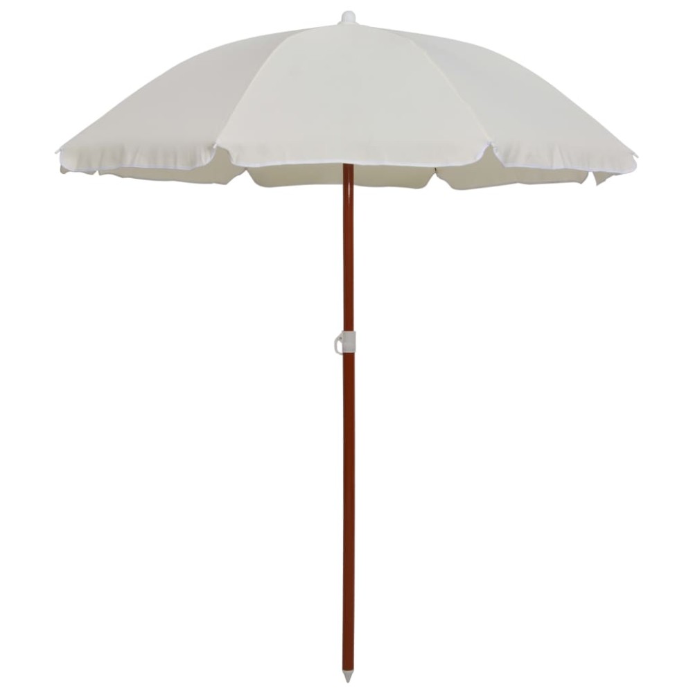 vidaXL Umbrelă de soare cu stâlp din oțel, nisipiu, 180 cm