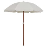 vidaXL Umbrelă de soare cu stâlp din oțel, nisipiu, 180 cm vidaXL Umbrelă de soare cu stâlp din oțel, nisipiu, 180 cm