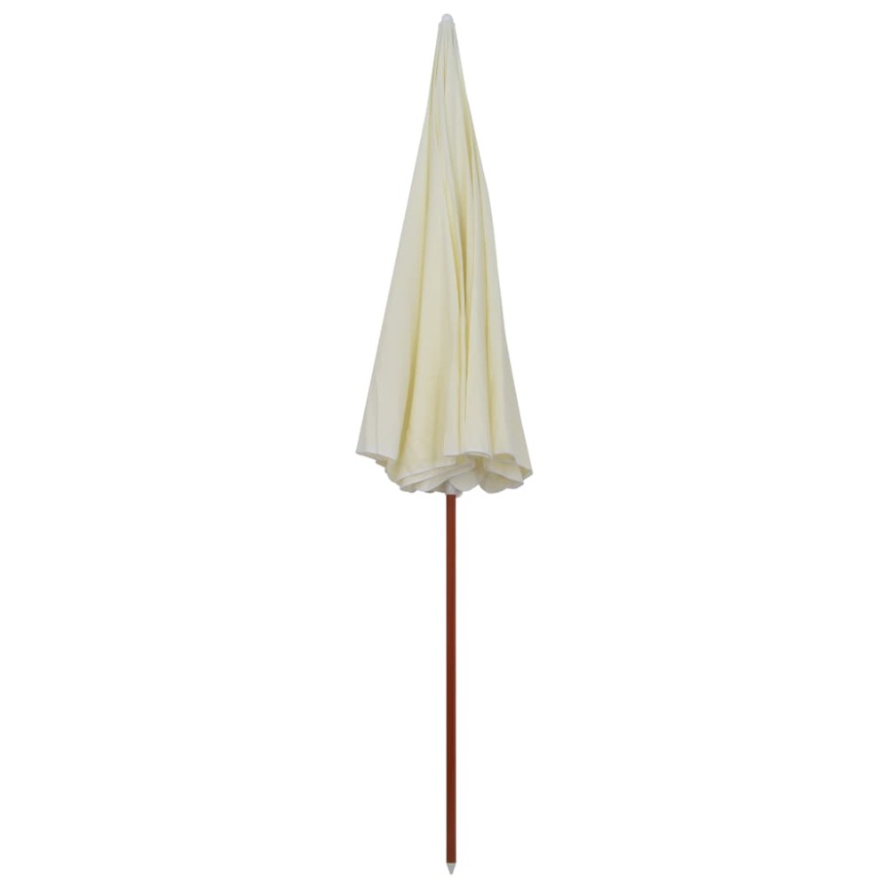 vidaXL Umbrelă soare de grădină cu stâlp din oțel, nisipiu, 300 cm