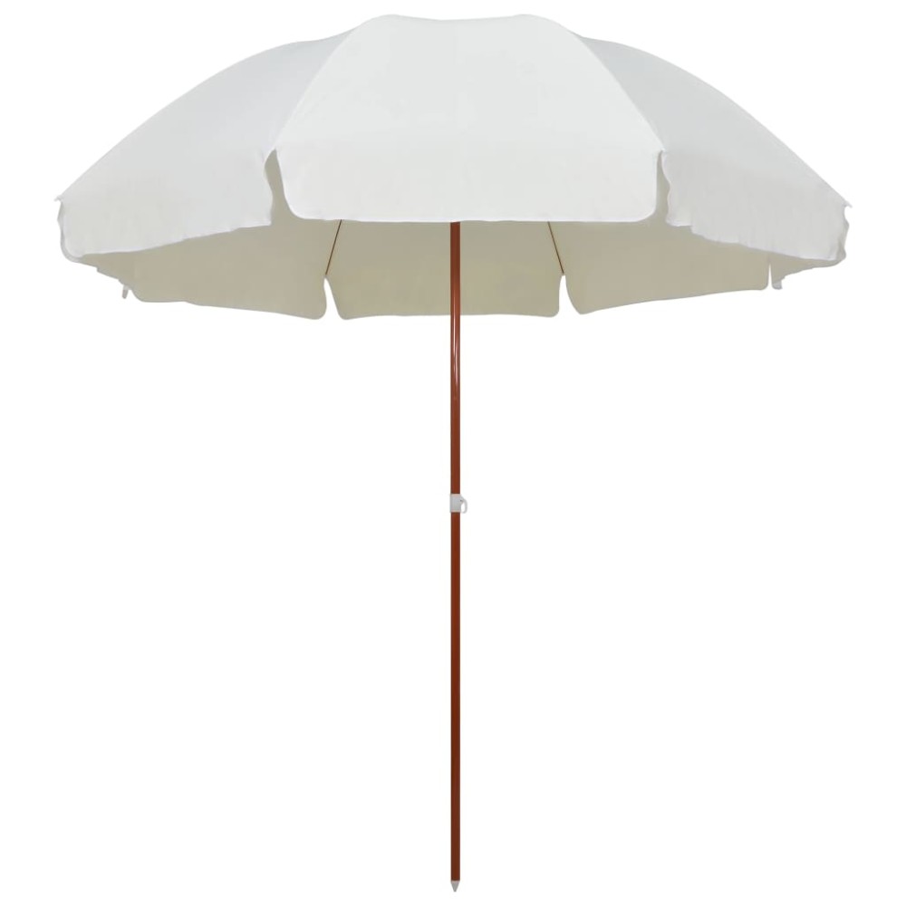 vidaXL Umbrelă soare de grădină cu stâlp din oțel, nisipiu, 300 cm