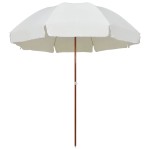 vidaXL Umbrelă soare de grădină cu stâlp din oțel, nisipiu, 300 cm vidaXL Umbrelă soare de grădină cu stâlp din oțel, nisipiu, 300 cm