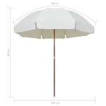 vidaXL Umbrelă soare de grădină cu stâlp din oțel, nisipiu, 300 cm vidaXL Umbrelă soare de grădină cu stâlp din oțel, nisipiu, 300 cm