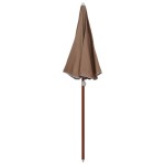 vidaXL Umbrelă de soare de grădină, stâlp din oțel, taupe, 180 cm vidaXL Umbrelă de soare de grădină, stâlp din oțel, taupe, 180 cm