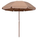 vidaXL Umbrelă de soare de grădină, stâlp din oțel, taupe, 240 cm vidaXL Umbrelă de soare de grădină, stâlp din oțel, taupe, 240 cm