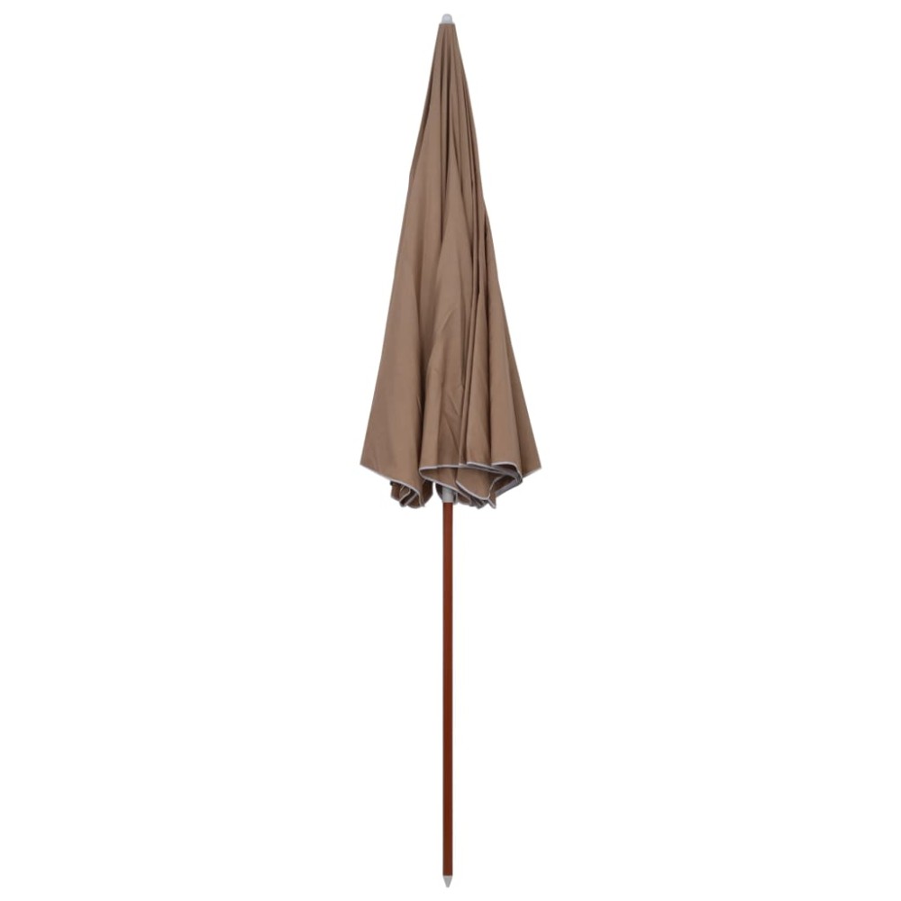 vidaXL Umbrelă de soare de grădină, stâlp din oțel, taupe, 300 cm
