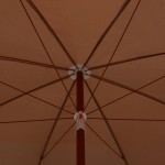 vidaXL Umbrelă de soare de grădină, stâlp din oțel, taupe, 300 cm vidaXL Umbrelă de soare de grădină, stâlp din oțel, taupe, 300 cm