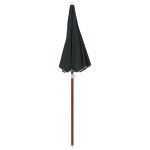 vidaXL Umbrelă de soare de grădină cu stâlp din oțel, antracit, 180 cm
