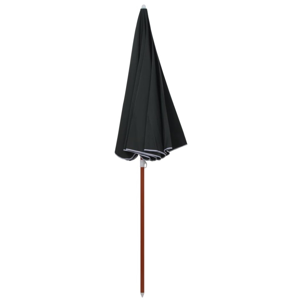 vidaXL Umbrelă de soare de grădină cu stâlp din oțel, antracit, 240 cm