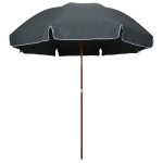 vidaXL Umbrelă de soare de grădină, stâlp din oțel, antracit, 300 cm