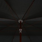 vidaXL Umbrelă de soare de grădină, stâlp din oțel, antracit, 300 cm