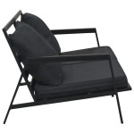 vidaXL Set mobilier grădină cu perne, 4 piese, gri, închis aluminiu