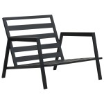 vidaXL Set mobilier grădină cu perne, 4 piese, gri, închis aluminiu