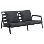 vidaXL Set mobilier grădină cu perne 5 piese gri închis aluminiu