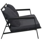 vidaXL Set mobilier grădină cu perne 5 piese gri închis aluminiu