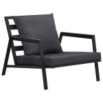 vidaXL Set mobilier grădină cu perne 5 piese gri închis aluminiu