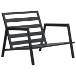 vidaXL Set mobilier grădină cu perne 5 piese gri închis aluminiu