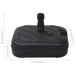 vidaXL Suport de umbrelă, negru, 24 L, umplere cu nisip/apă vidaXL Suport de umbrelă, negru, 24 L, umplere cu nisip/apă