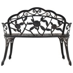 vidaXL Bancă bistro, bronz, 100 cm, aluminiu turnat