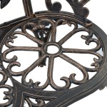 vidaXL Bancă bistro, bronz, 100 cm, aluminiu turnat