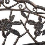vidaXL Bancă bistro, bronz, 100 cm, aluminiu turnat