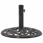vidaXL Suport de umbrelă, bronz, 12 kg, fontă, 48 cm vidaXL Suport de umbrelă, bronz, 12 kg, fontă, 48 cm