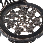 vidaXL Scaune de bistro, 2 buc., bronz, aluminiu turnat