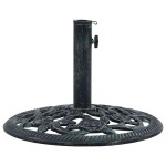vidaXL Suport de umbrelă, verde, 9 kg, fontă, 40 cm vidaXL Suport de umbrelă, verde, 9 kg, fontă, 40 cm
