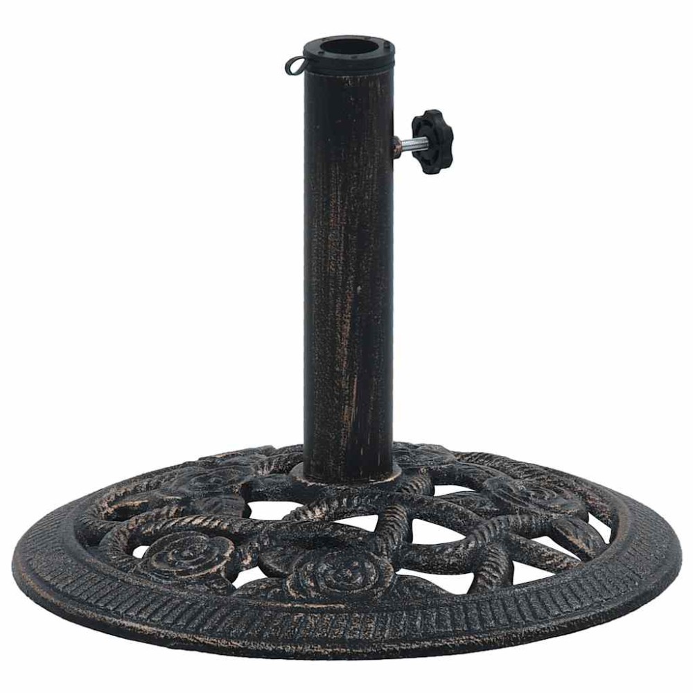 vidaXL Suport de umbrelă, negru și bronz, 9 kg, fontă, 40 cm