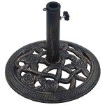 vidaXL Suport de umbrelă, negru și bronz, 9 kg, fontă, 40 cm vidaXL Suport de umbrelă, negru și bronz, 9 kg, fontă, 40 cm