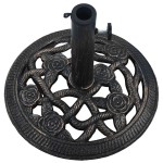 vidaXL Suport de umbrelă, negru și bronz, 9 kg, fontă, 40 cm vidaXL Suport de umbrelă, negru și bronz, 9 kg, fontă, 40 cm