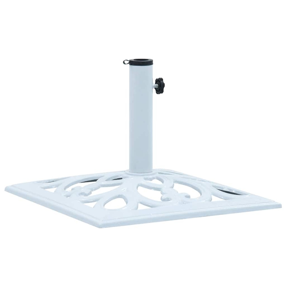 vidaXL Suport de umbrelă, alb, 12 kg, fontă, 49 cm