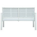 vidaXL Bancă de grădină, alb, 120 cm, aspect de lemn, HDPE vidaXL Bancă de grădină, alb, 120 cm, aspect de lemn, HDPE