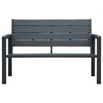 vidaXL Bancă de grădină, gri, 120 cm, HDPE, aspect de lemn vidaXL Bancă de grădină, gri, 120 cm, HDPE, aspect de lemn
